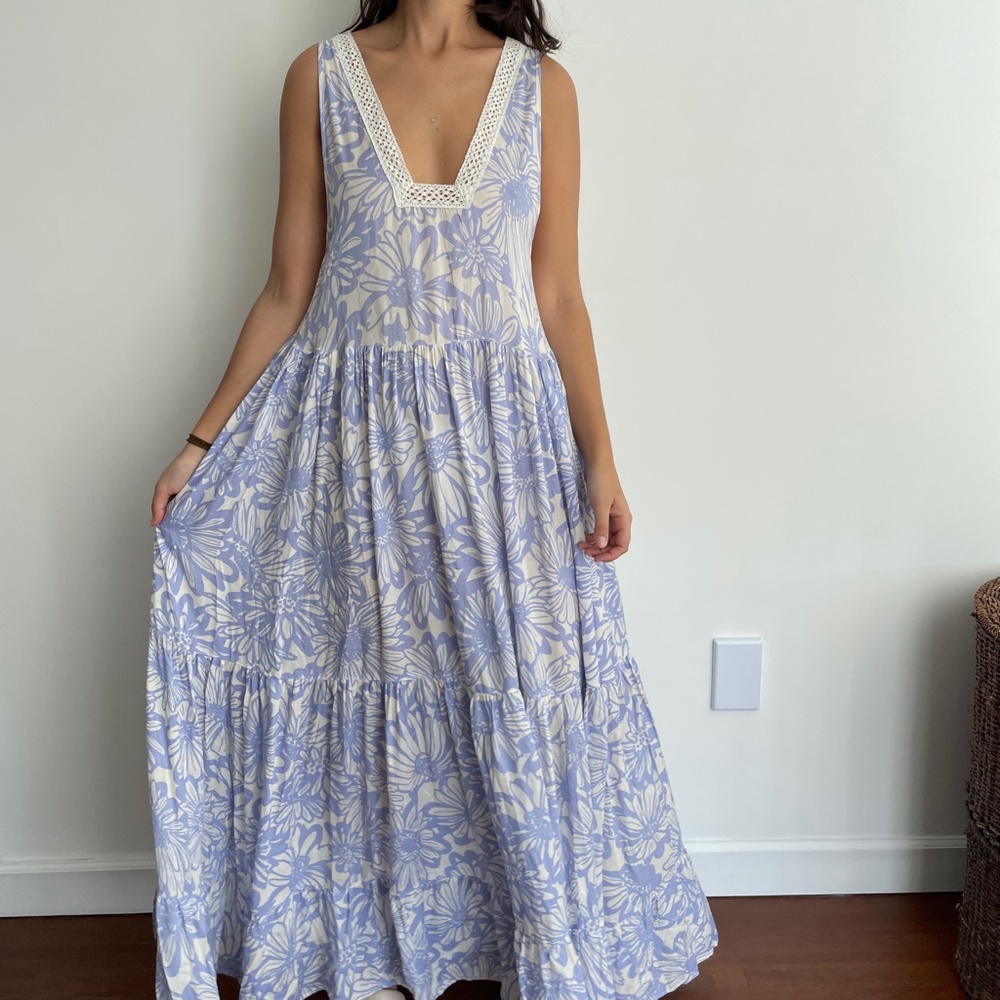 NWT Free people tiers for you sleeveless maxi dress